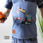 Preview: Bügelbild Bagger orange